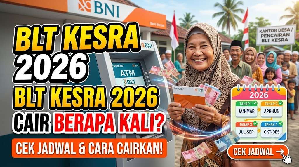 BLT Kesra Cair Berapa Kali Dalam Setahun? Cek Jadwal Dan Cara Cairkan Dana Terbaru 2026