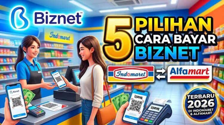 5 Pilihan Cara Bayar Biznet di Indomaret dan Alfamart Terbaru 2026 yang Super Praktis