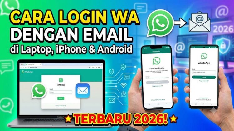 Cara Login WA dengan Email di Laptop, iPhone dan Android Terbaru 2026