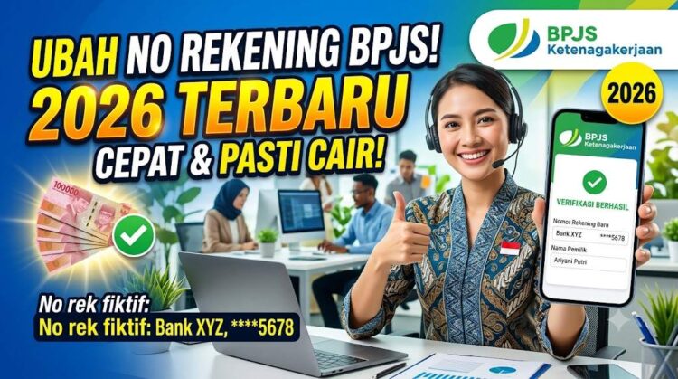 Cara Ubah Nomor Rekening BPJS Ketenagakerjaan 2026 Terbaru, Proses Cepat dan Pasti Cair!